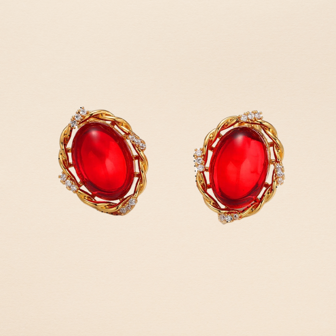 Scarlet Ruby Earrings