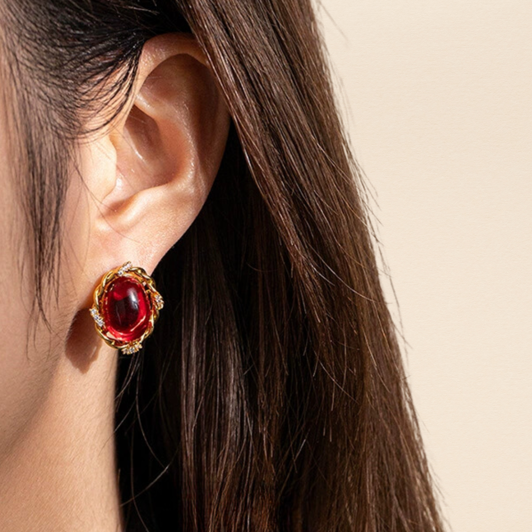 Scarlet Ruby Earrings