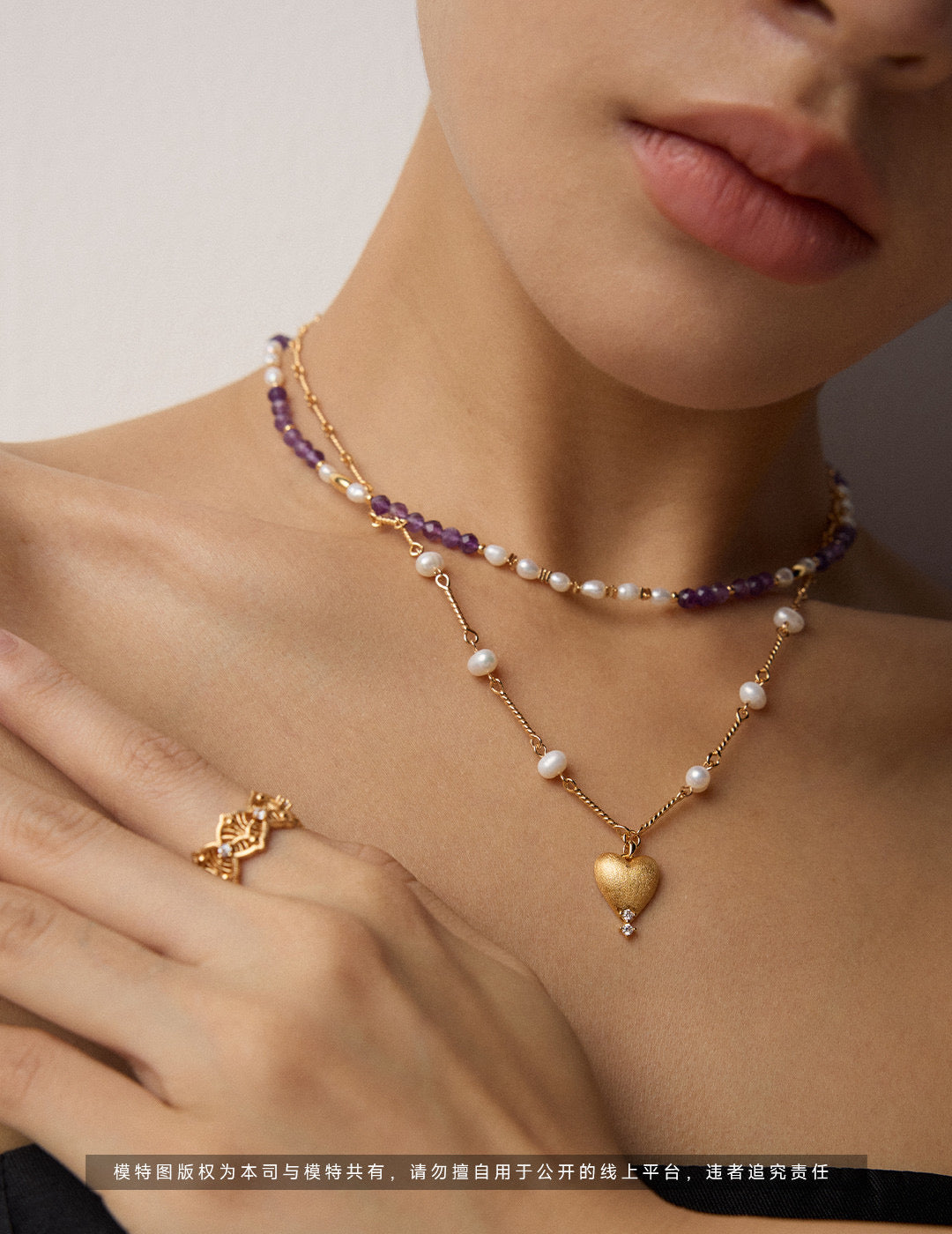 Heart Pearl Necklace – Whisper