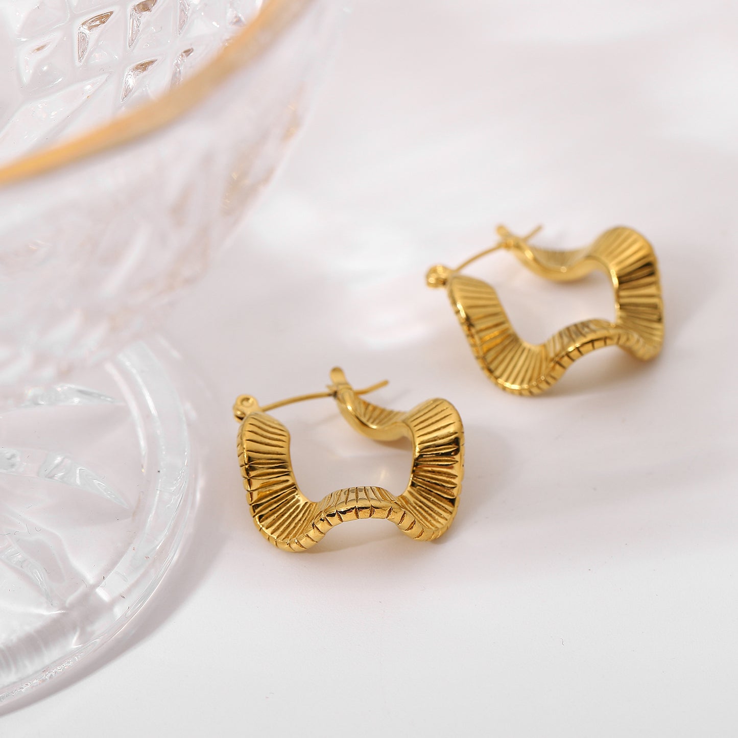Unique twisted Hoop Earrings