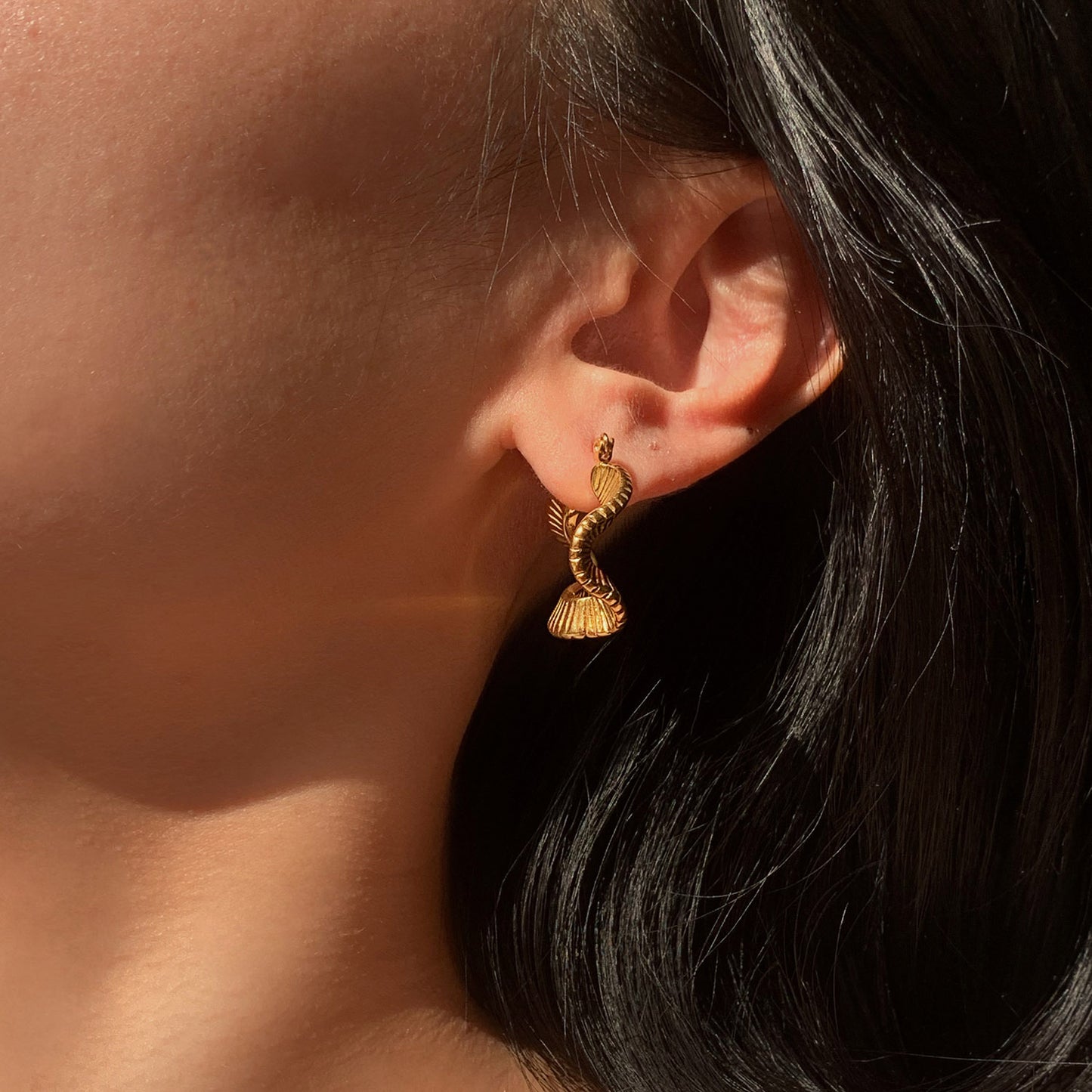 Unique twisted Hoop Earrings
