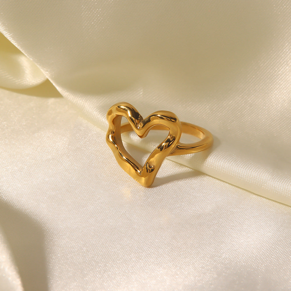 Minimalist Gold Heart Ring