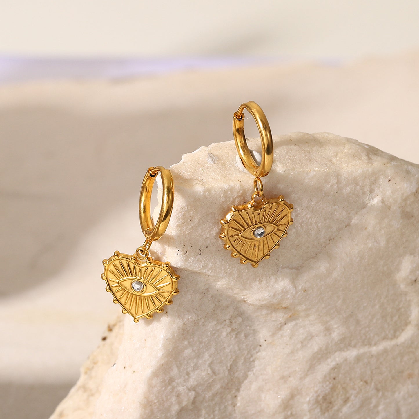 Devil's Eye 18K Gold Earrings