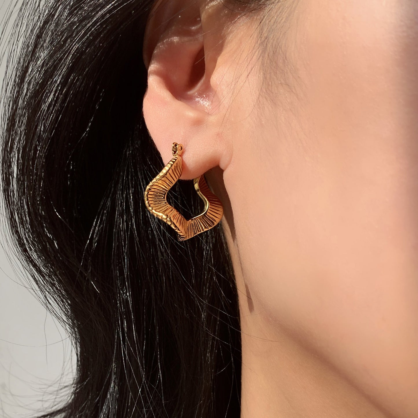 Unique twisted Hoop Earrings
