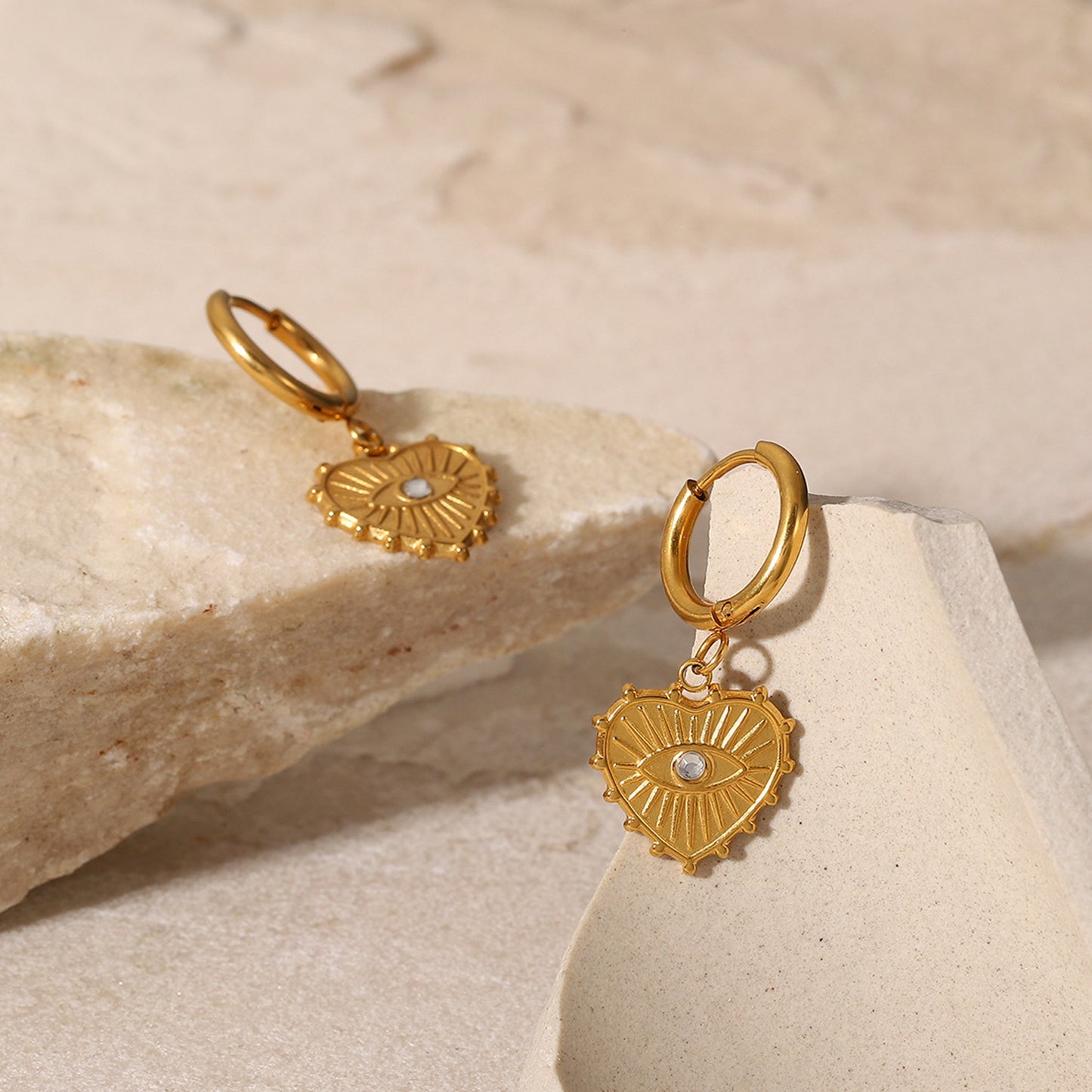 Devil's Eye 18K Gold Earrings
