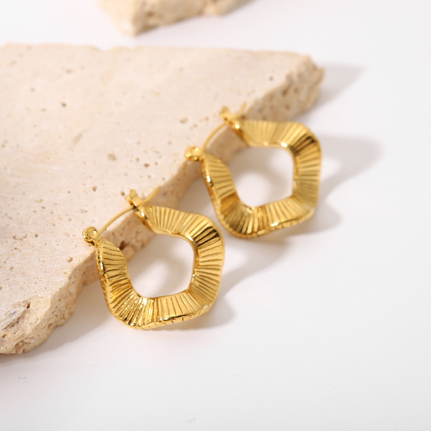 Unique twisted Hoop Earrings