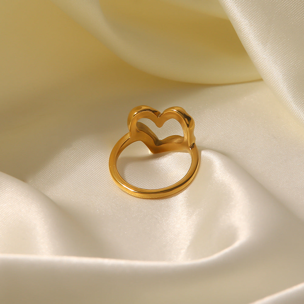 Minimalist Gold Heart Ring