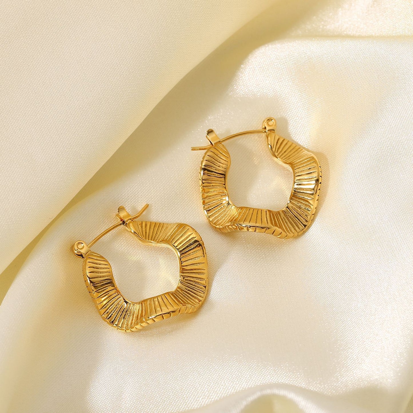 Unique twisted Hoop Earrings