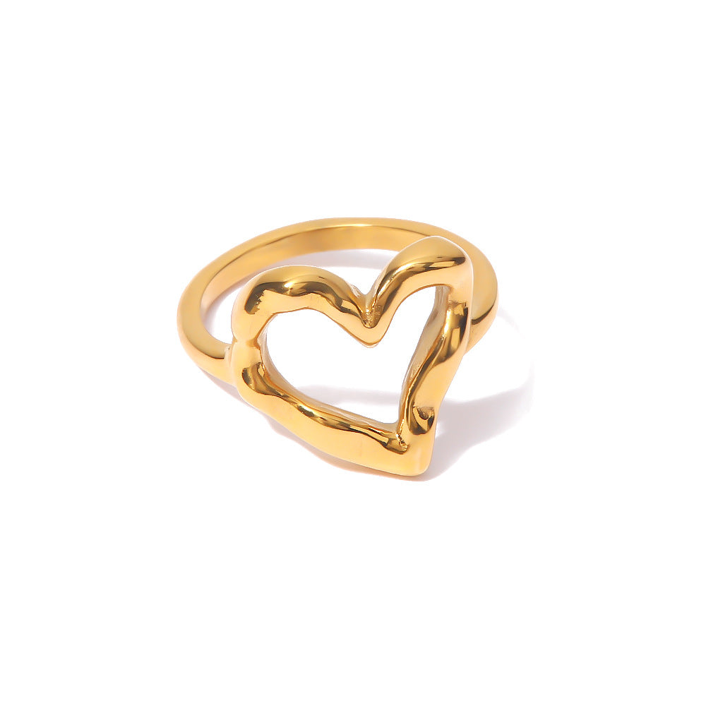 Minimalist Gold Heart Ring
