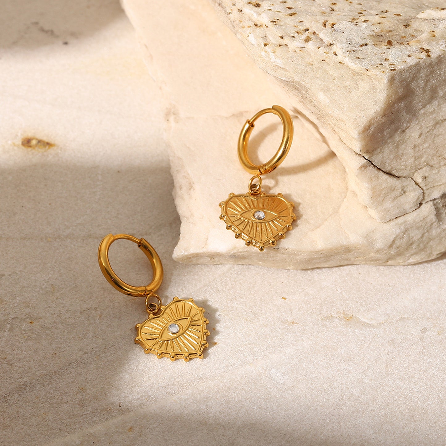 Devil's Eye 18K Gold Earrings