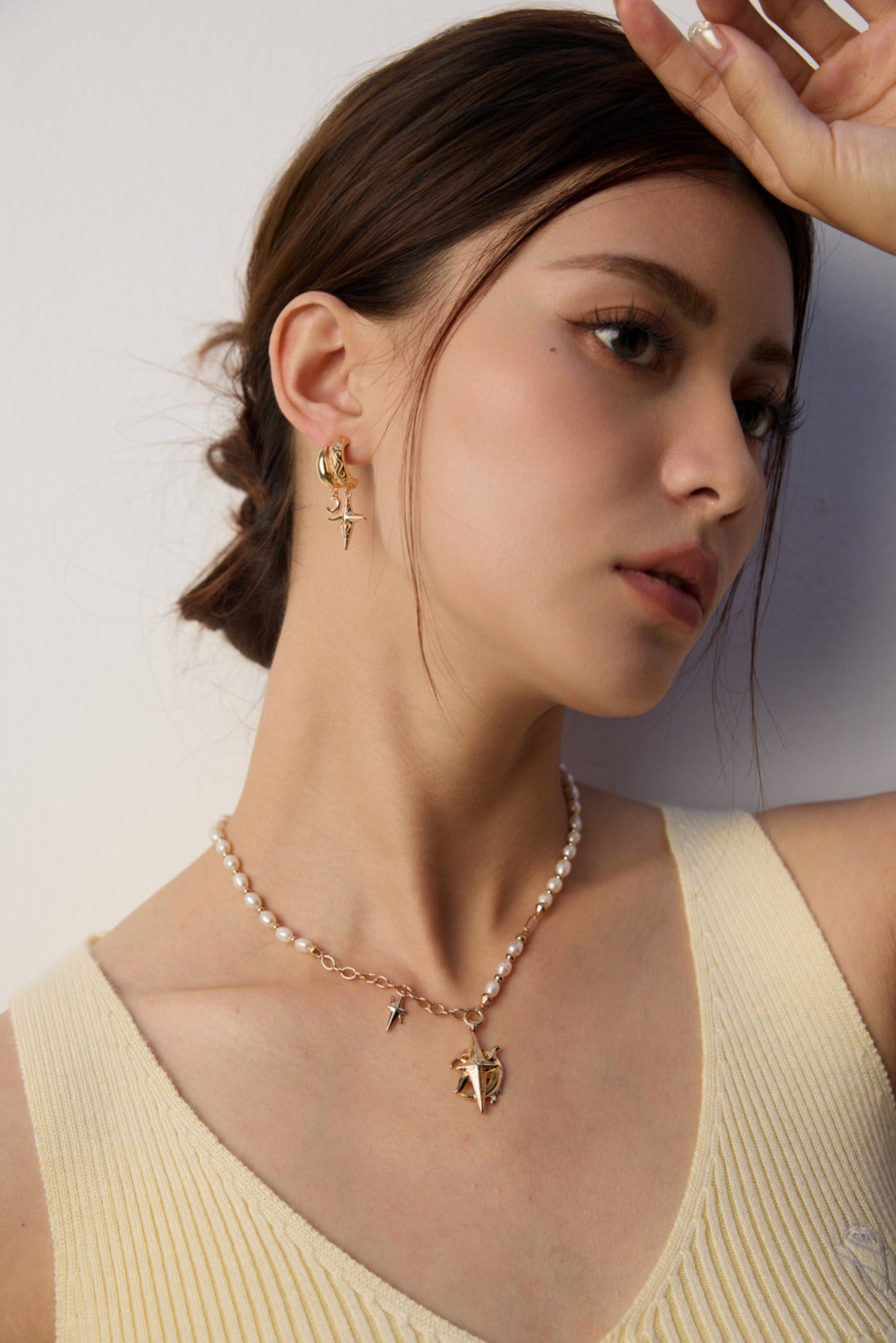 18k Gold Plated Charm Hoop Earrings - Nightfall