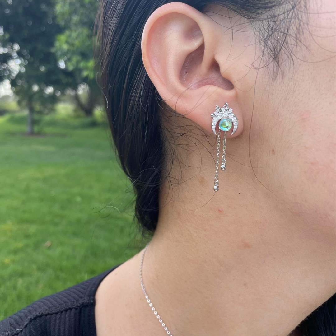 Earth and Moon Earring