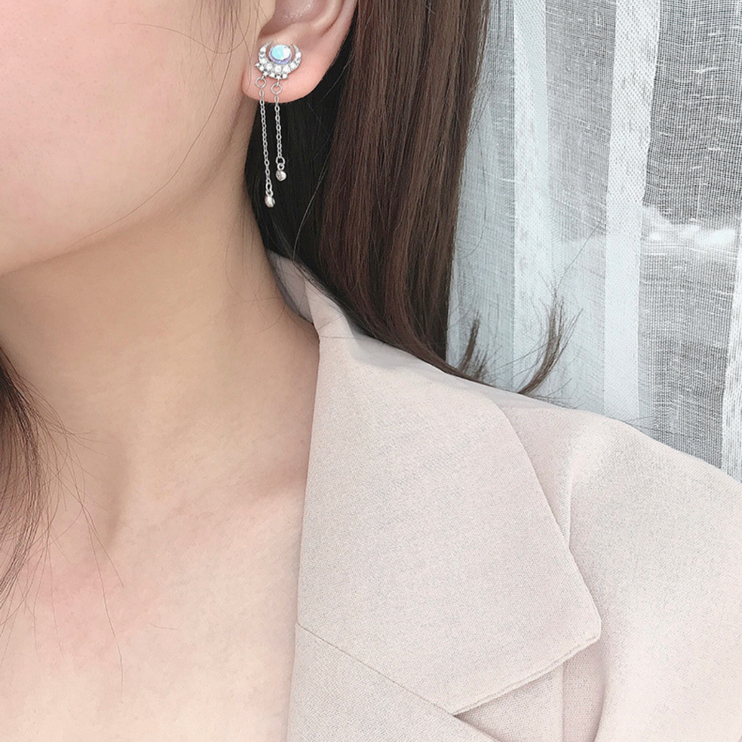 Earth and Moon Earring