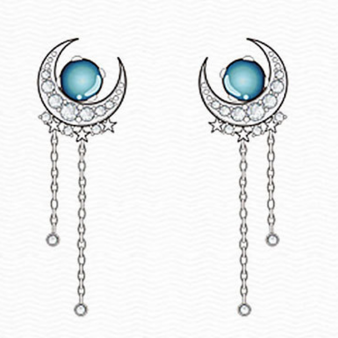 Earth and Moon Earring