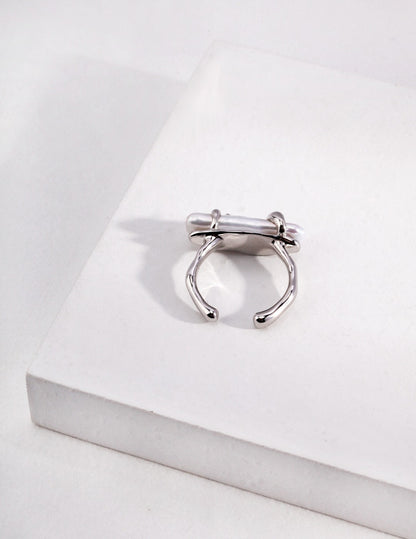 Natural Pearl Bar Shape Rings – Current