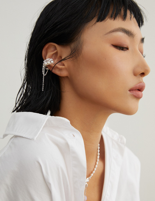 Baroque Pearl Ear Cuff – Luna Flow