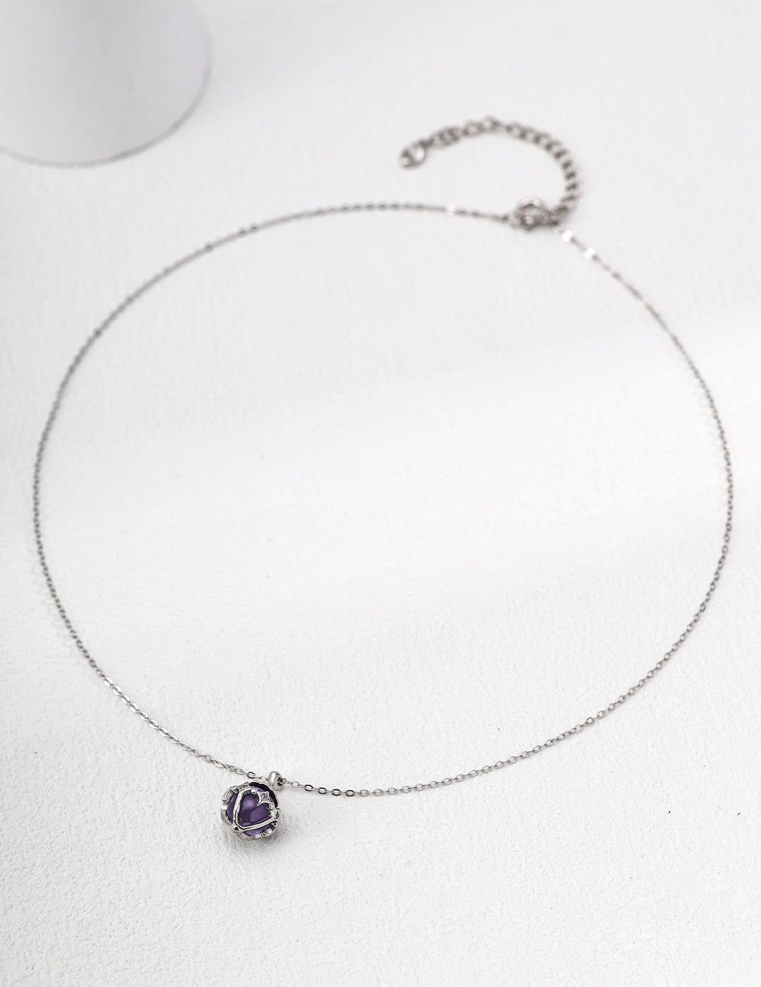 Silver Gemstone Necklace - Aurora Drop