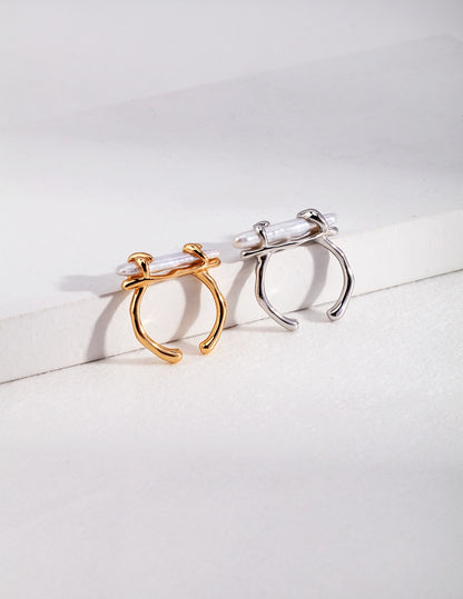 Natural Pearl Bar Shape Rings – Current