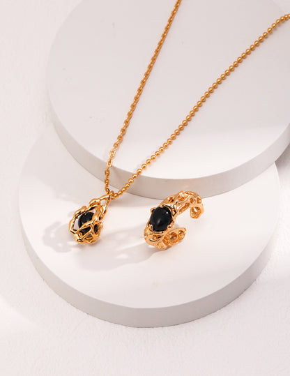 Black Obsidian Ring – Ember