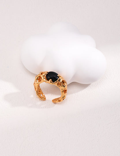 Black Obsidian Ring – Ember