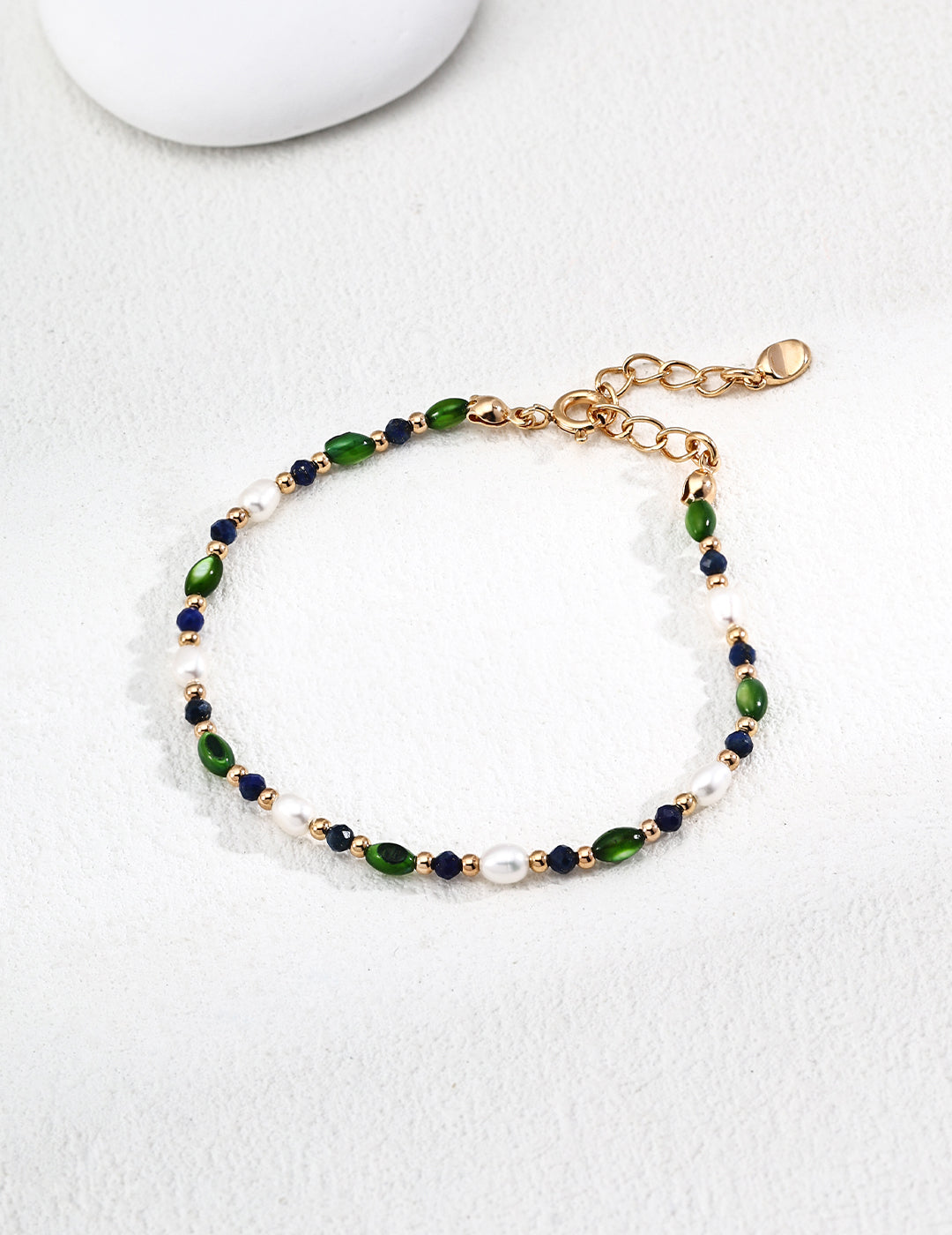 Gemstone & Pearl Beaded Bracelet - Meadow