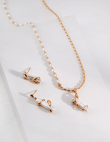 Natural Pearl Bar Shape Necklace – Current