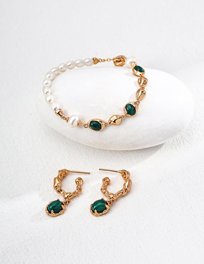 Malachite Pearl Bracelet - Muse