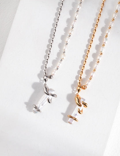 Natural Pearl Bar Shape Necklace – Current