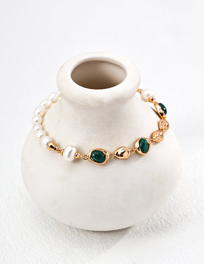 Malachite Pearl Bracelet - Muse