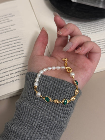 Malachite Pearl Bracelet - Muse