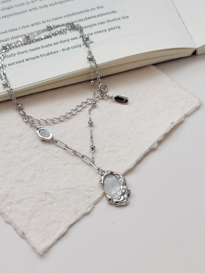 Gold Plated Mother of Pearl Necklace - Tide