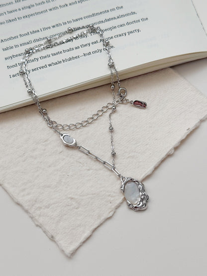 Gold Plated Mother of Pearl Necklace - Tide