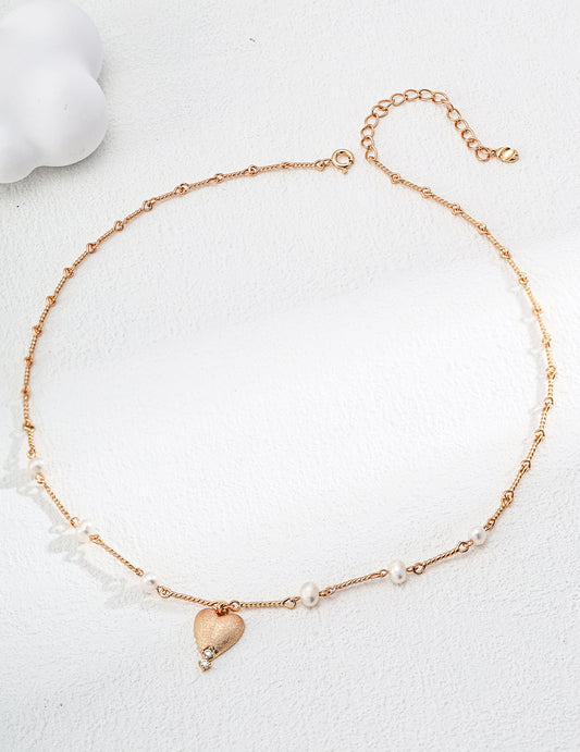 Heart Pearl Necklace – Whisper