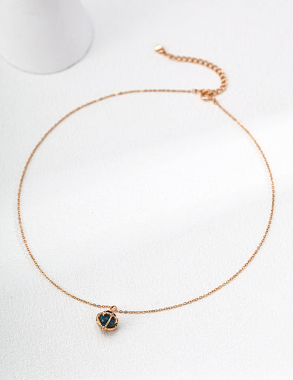 Silver Gemstone Necklace - Aurora Drop