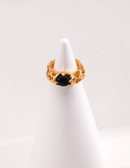 Black Obsidian Ring – Ember