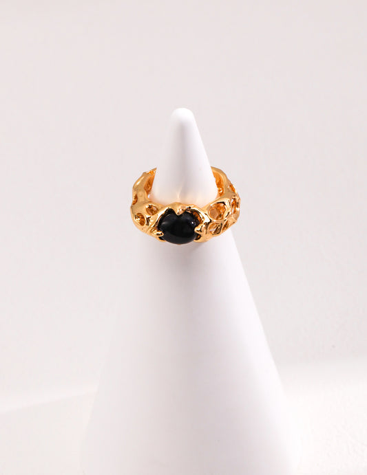 Black Obsidian Ring – Ember