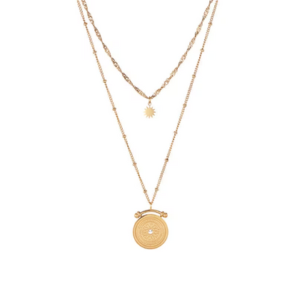 Gold Compass Necklace