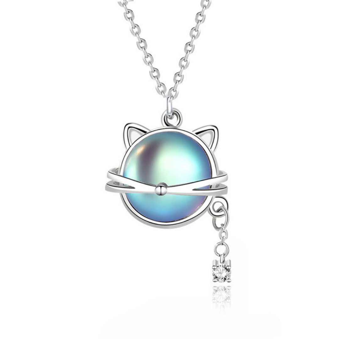 Luna Magic Cat Moonstone Necklace