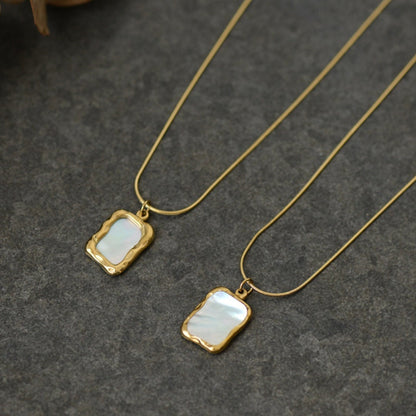 Mother of Pearl Mirror Necklace